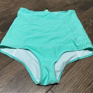 Kortni Jeane‎ High Waisted Swim Bottom Aqua Size S